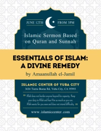 Islamic Sermon Invitation Flyer Folheto (US Letter) template