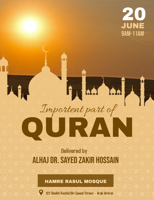 Islamic Session flyer Template | PosterMyWall
