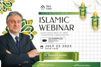 Islamic Webinar Ads Poster template