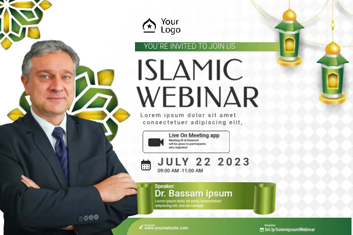 Islamic Webinar Ads Template | PosterMyWall