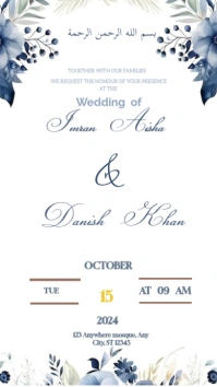 Islamic Wedding invitation Card Instagram Story template