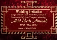 Islamic Wedding Invitation template A4