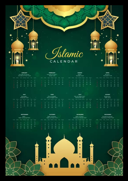 Islamic year calendar Template | PosterMyWall