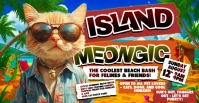 Island Meowgic: The Ultimate Cat & Beach Vibes Party! Cover ng Facebook Event template