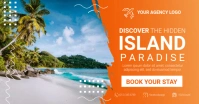 Island Paradise Travel Social Media delt Facebook-billede template