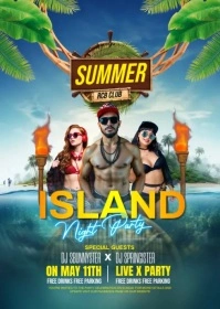 Island party A6 template