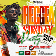 Island Reggae Sunday Party Instagram Post template