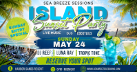 Island Sunset Party | Beach Night Event Promo Facebook Shared Image template