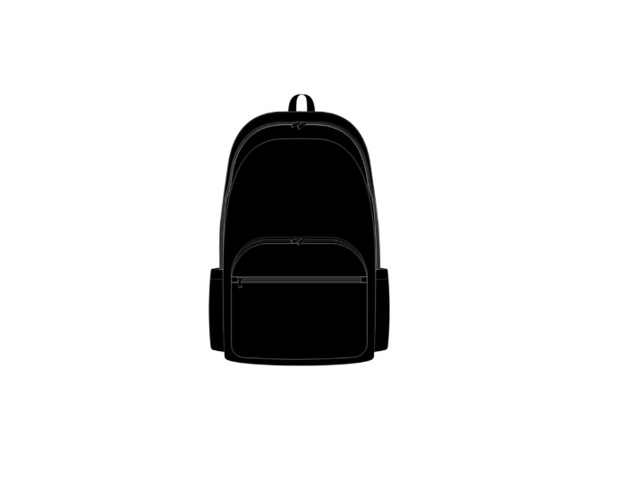 Isolated back bag design template Flyer (US Letter)