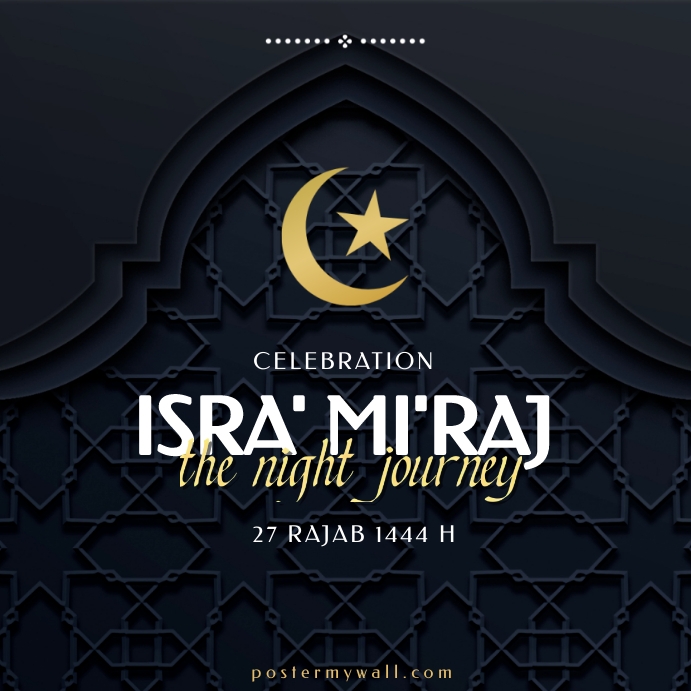 ISRA' MI'RAJ Instagram Post template