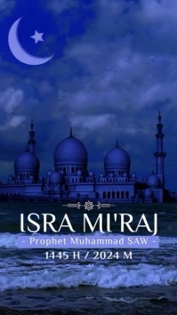 Isra' Mi'raj Prophet Muhammad SAW Instagram Reel template