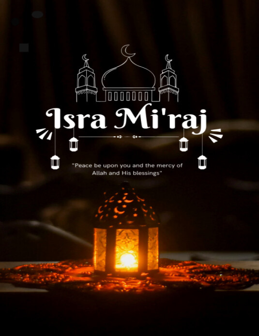 Isra and Mi'raj Flyer (US Letter) template