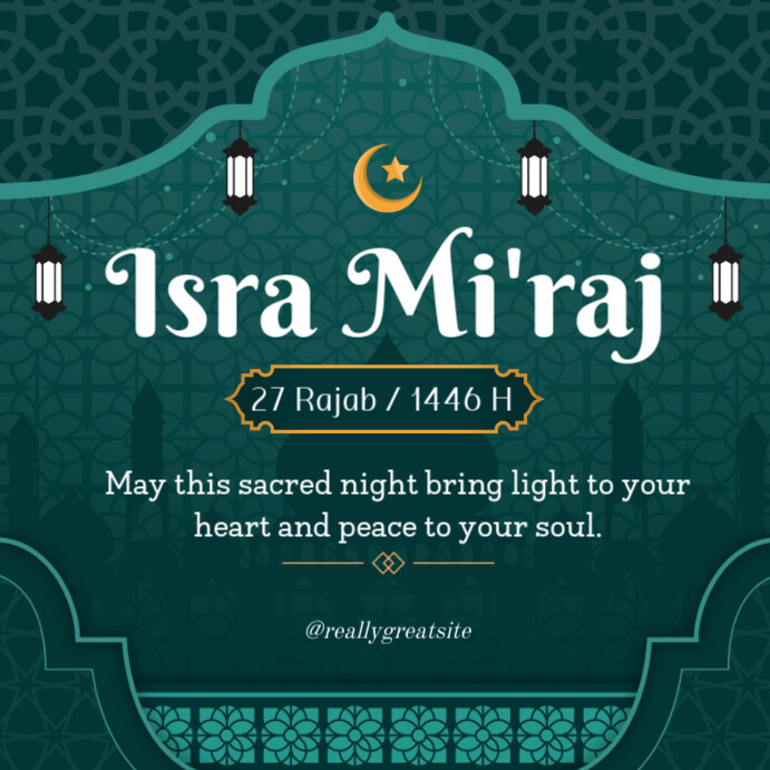 Isra Mi'raj Instagram-Beitrag template