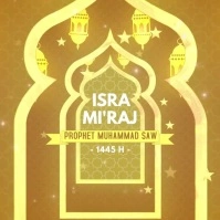 Isra Mi'raj Prophet Muhammad SAW Instagram Post template