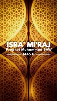 Isra Mi'raj prophet Muhammad SAW Instagram 快拍 template