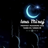 Isra Mi'raj Prophet Muhammad SAW Instagram Post template