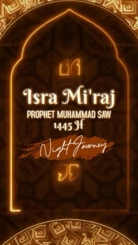 Isra Mi'raj Prophet Muhammad SAW Indaba yaku-Instagram template