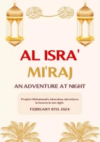 Isra Miraj 1445H A4 template