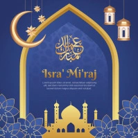 Isra Miraj Greeting Poster Flyer โพสต์บน Instagram template