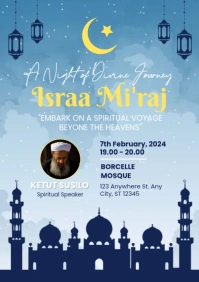 isra miraj template A4