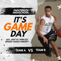 It's Game Day Basketball Facebook highschool Publicación de Instagram template