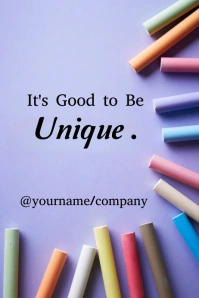 It's Good to Be Unique Motivational Advice Banner 4' × 6' template