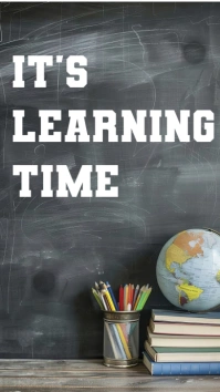 It's learning time Pantalla Digital (9:16) template