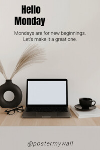 It's Monday Motivation Vibes And Happy Monday Greeting Vibes For Social Media Post 海报 template