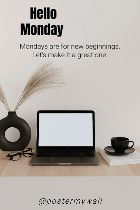 It's Monday Motivation Vibes And Happy Monday Greeting Vibes For Social Media Post โปสเตอร์ template