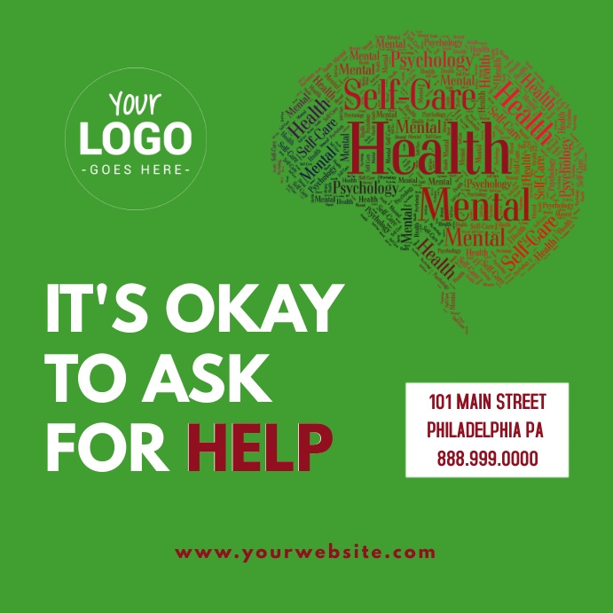 It's ok to ask for help โพสต์บน Instagram template