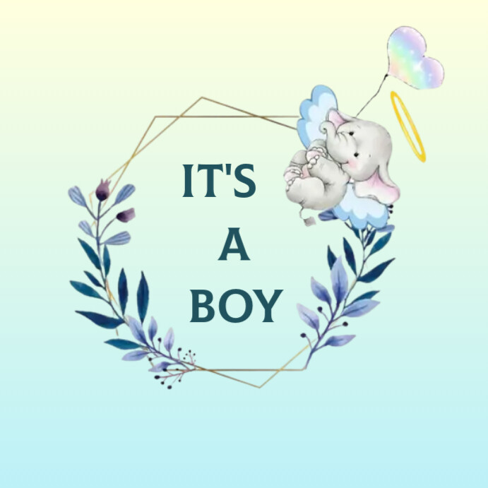 It's a baby boy baby announcement template PosterMyWall It's a baby boy baby announcement template PosterMyWall