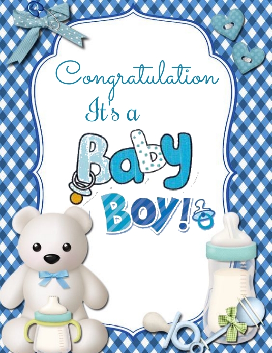 It's a baby boy instagram poster Template PosterMyWall