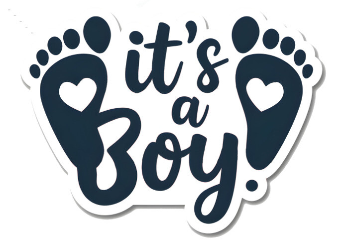 It's a baby boy sticker Template | PosterMyWall