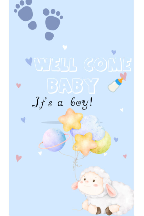 It S A Boy Template PosterMyWall