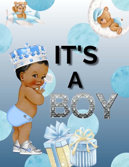 It S A Boy Template PosterMyWall