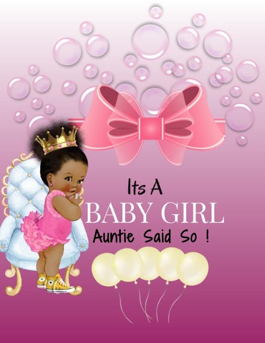 It's a Girl Template | PosterMyWall