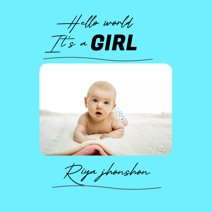 it's a girl Template | PosterMyWall