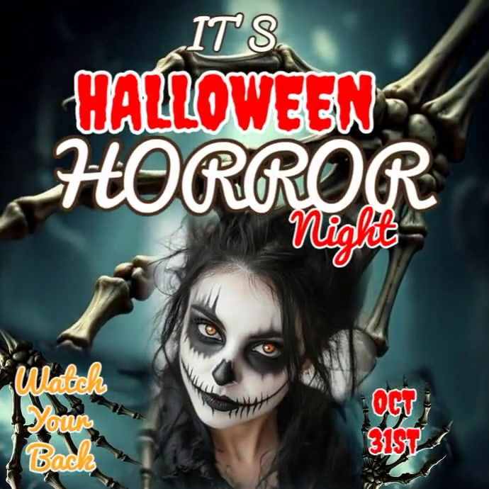 It's Halloween Horror Night Template | PosterMyWall