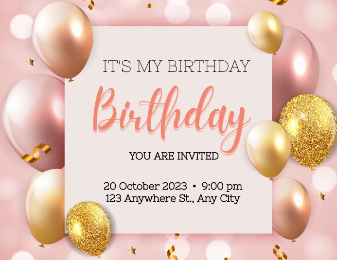 It's My Birthday Template | PosterMyWall