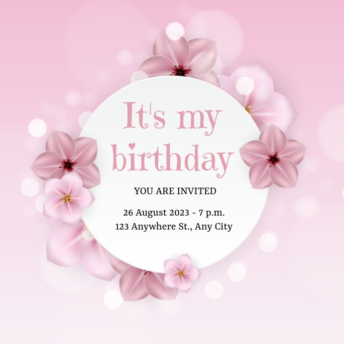 It's my birthday Wpis na Instagrama template