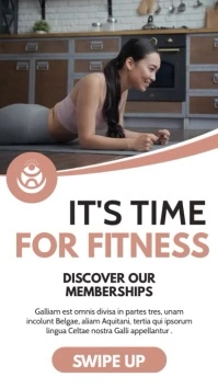 it's time for fitness instagram story adverti Indaba yaku-Instagram template