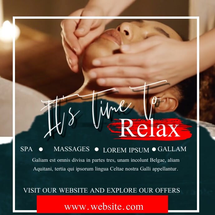 Relaxation Posts it's time to relax instagram post white and b Template | PosterMyWall