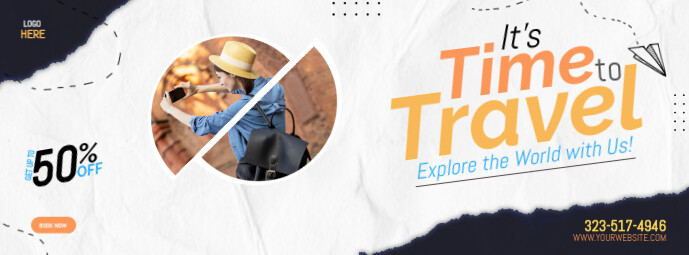 it's Time Travel facebook cover template