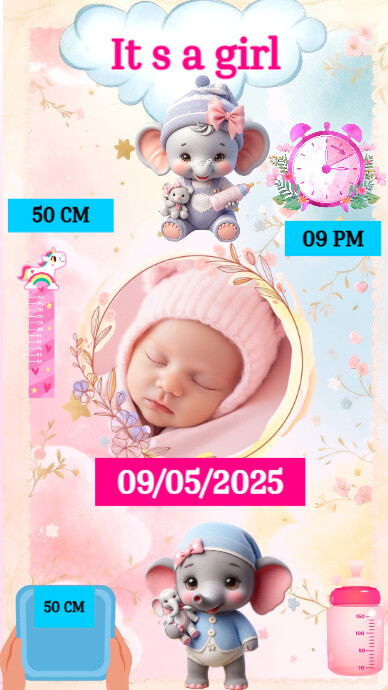 It is a girl floral template | PosterMyWall