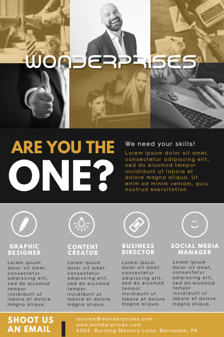 Job Description Poster Example IT Job Vacancy Poster Template | PosterMyWall