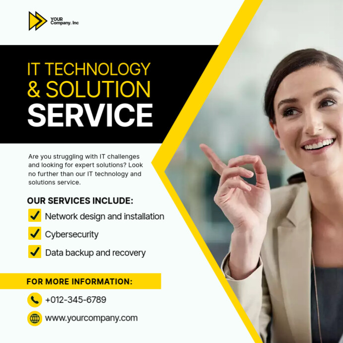 IT Solution Poster Template | PosterMyWall