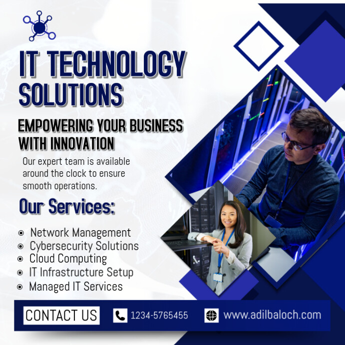 IT technology Instagram Post template