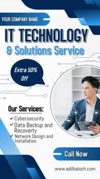 IT Technology design Instagram Story template