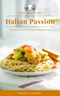 Italian Cookbook Cover Kindle-/boekomslagen template