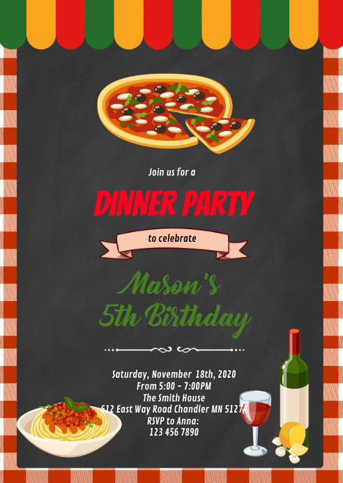 Italian Dinner Party Invitations